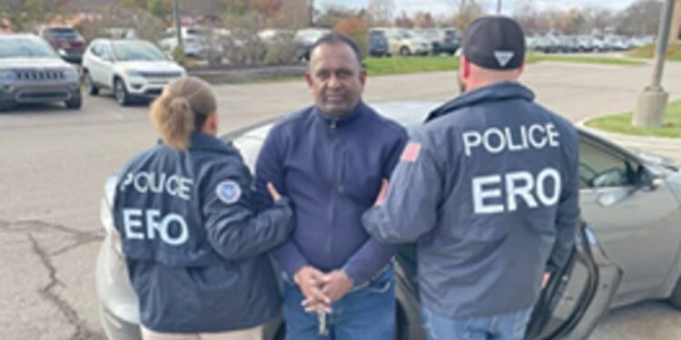 Immigration and Customs Enforcement officers arrested Sri Lankan national Sumith Gunasekera in Detroit, Michigan, on Nov. 12, 2025.