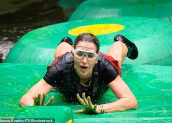 I'm A Celeb viewers branded Vogue Williams, 40, 'Superwoman' after she smashed a 'brutal' Bushtucker Trail on Saturday, winning a full house of eleven stars