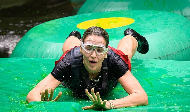 I'm A Celeb viewers branded Vogue Williams, 40, 'Superwoman' after she smashed a 'brutal' Bushtucker Trail on Saturday, winning a full house of eleven stars