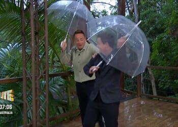 I'm A Celebrity fans were left in hysterics as Ant McPartlin slipped over just minutes into the show on Saturday night