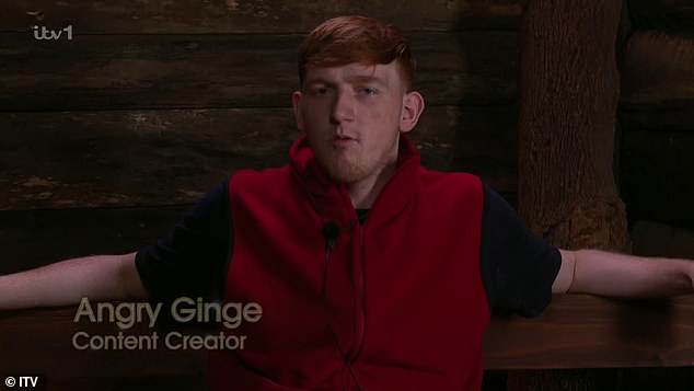 I'm A Celebrity¿ Get Me Out Of Here! Bosses gave several of this year's campmates secret codenames to keep their signings under wraps - and now they've reportedly been revealed (Angry Ginge pictured on the show)