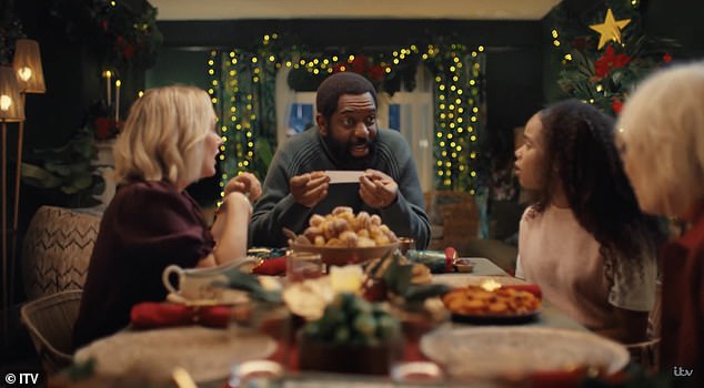 It kicks off with the dad cracking a joke at the table, only for the iconic I'm A Celeb jungle sound plays