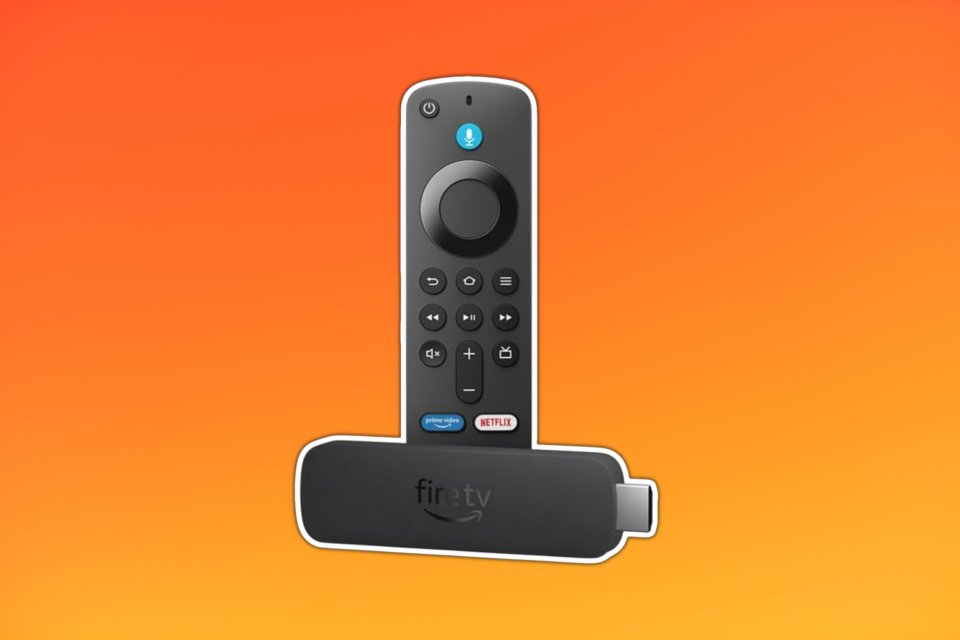 Amazon Fire TV Stick with remote.