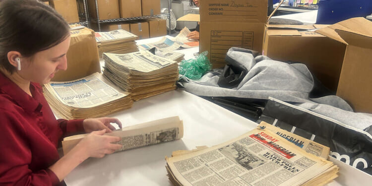 In a basement at Howard University, scholars work to preserve Black newspapers