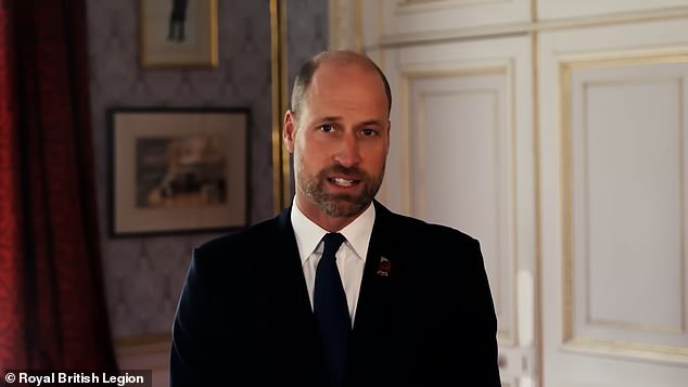 Prince William released a video with the Royal British Legion urging people to reflect on Armistice Day from inside a lavishly decorated room believed to be in his new home, Forest Lodge