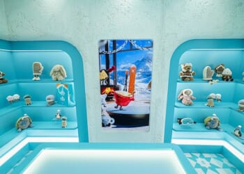 The Jellycat display at the Glass Box pop-up shop at The Grove in Los Angeles