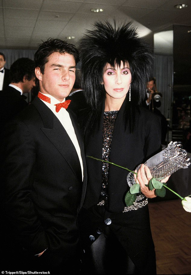 His first high profile romance was with Cher - a dalliance that raised eyebrows due to their 16-year age gap. She later revealed he was in her top five list of lovers (pictured in October 1985)