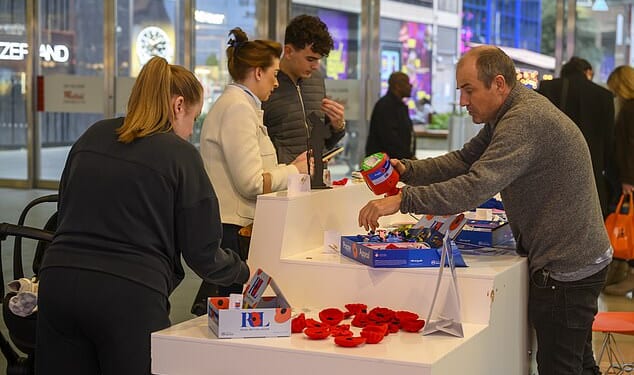 The number of people wearing red poppies in the run up to Armistice Day is reducing, some sellers say, and the Daily Mail had trouble finding stalls in certain parts of the country