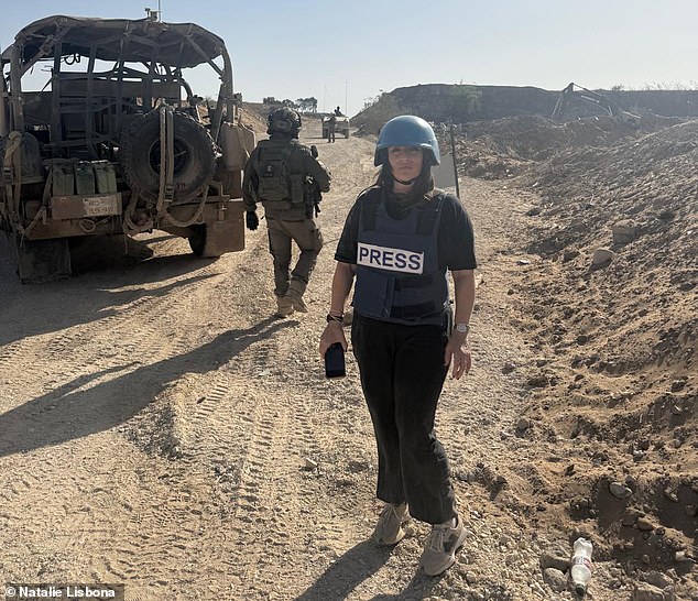 Natalia Lisbona (pictured, in Gaza) has covered this conflict for the Daily Mail from the very first day, on the ground since October 7