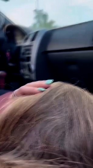 Passengers are seen taking cover from the bullets