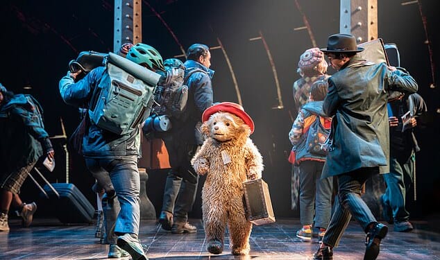Just a few minutes into the world premiere of Paddington The Musical, the actors, who were crowded across a set designed to look like a busy railway station, stepped aside to reveal a small, furry figure in their midst, writes Jan Moir