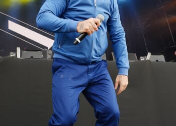 Robbie Williams says he typically serenades an audience member with his hit song She’s The One, but can barely see the person he’s singing to as his eyesight has become blurry recently