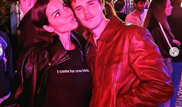 Jackie Apostel proved to be boyfriend Cruz Beckham's number one fan as she rocked a cropped T-shirt which said: 'I came for Cruz Beckham' in an Instagram snap posted on Monday