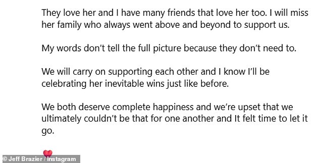 Alongside a throwback photo from a family holiday, Jeff made reference to the difficult year they had faced due to fractured relations with his son Freddy, 21