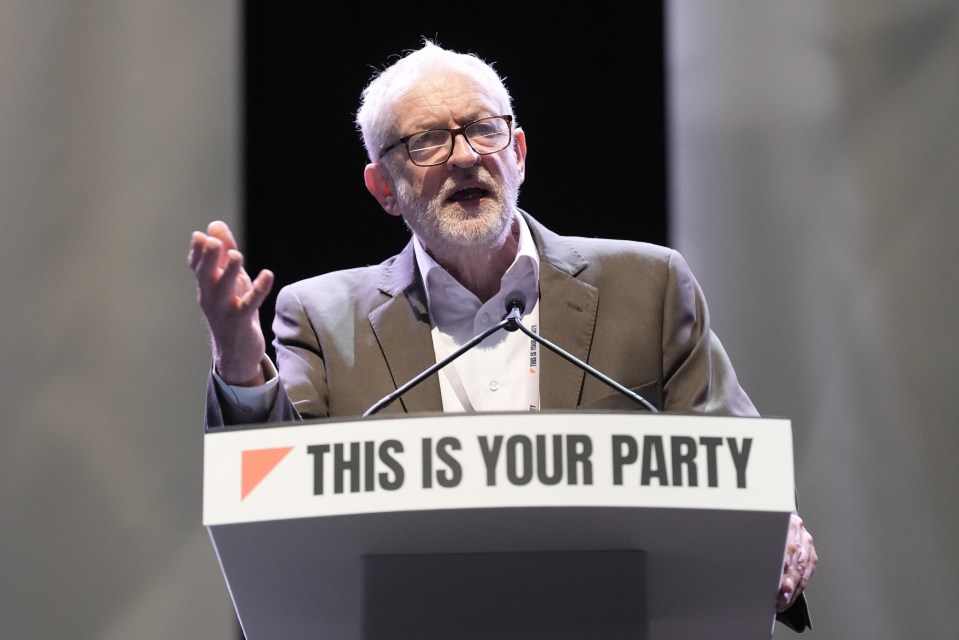 Jeremy Corbyn speaking at the "This Is Your Party" conference.