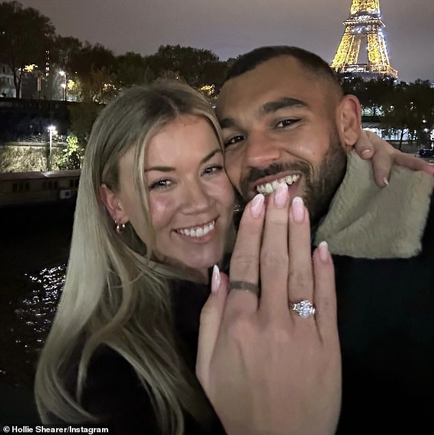 Daughter Hollie announced her engagement to Joe Marchant in Paris last November