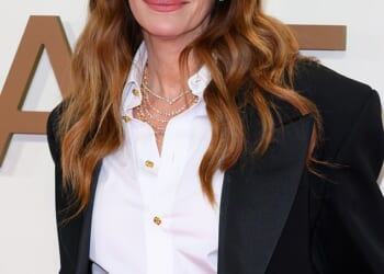 Julia Roberts used her Instagram platform to pay tribute to her twins Hazel and Phinnaeus on Friday; pictured in October