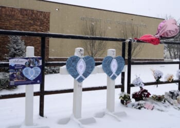 A memorial for victims of a shooting at Abundant Life Christian School on Dec. 19, 2024, in Madison, Wisconsin.