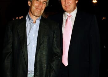 Writing on his social media platform, Truth Social, Trump (pictured, right) said House Republicans must vote to release the remaining unpublished files about the Jeffrey Epstein (pictured, left) case ‘because we have nothing to hide