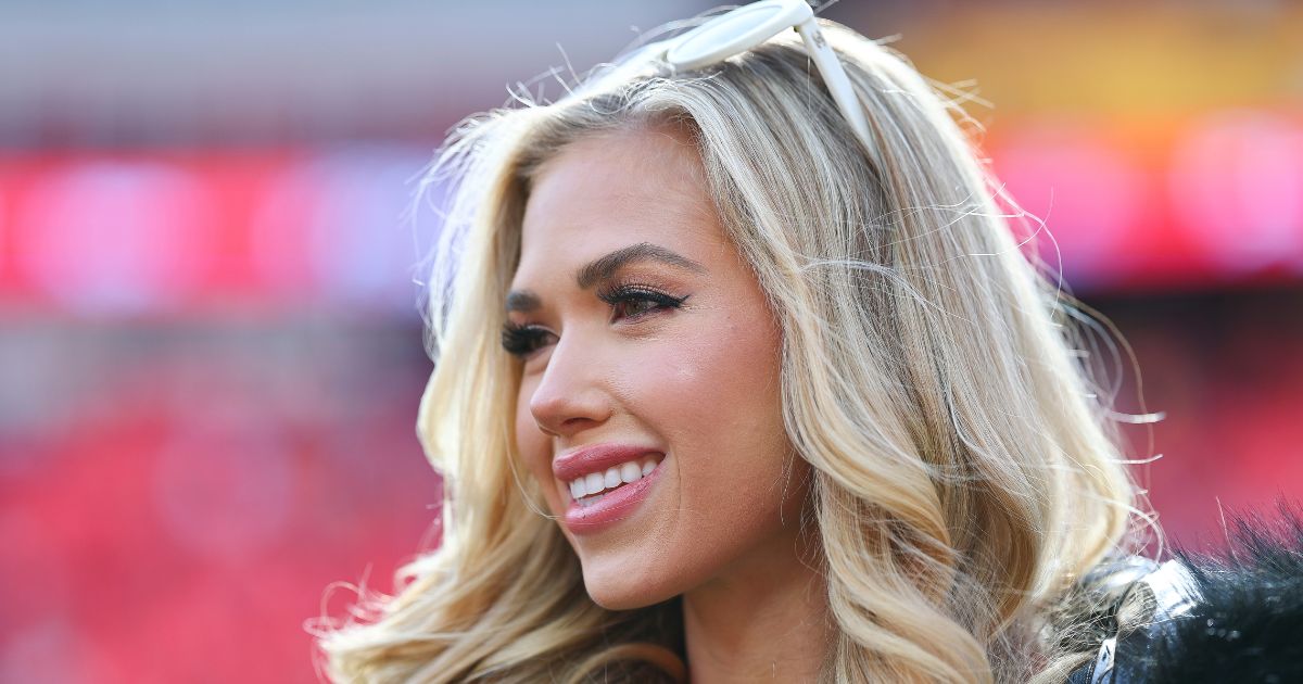 Gracie Hunt on the sideline prior to the AFC Divisional playoff game between the Kansas City Chiefs and the Houston Texans at GEHA Field at Arrowhead Stadium on Jan. 18, 2025, in Kansas City, Missouri.