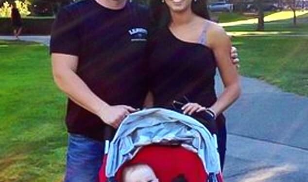 Bruna Ferreira - who came to the country in 1998 from Brazil under the DACA program - was apprehended by ICE agents in Revere, Massachusetts earlier this month. Pictured: Ferreira with her son, Michael Leavitt Jr and his father, Michael Leavitt Sr