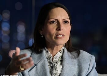 Dame Priti Patel pictured in Tel Aviv. The shadow foreign secretary warned that anti-Semitism in the UK has surged to levels not seen since the Jeremy Corbyn era