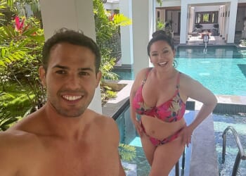 Kelly Brook's husband Jeremy Parisi has weighed in on the I'm A Celeb feud with Jack Osbourne and admitted he is a 'lucky man' after THAT bikini shower scene
