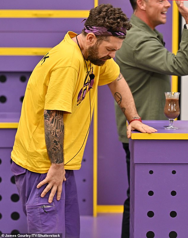 The stars went head-to-head in the disgusting drinking challenge called Cocktails Of Cruelty, where Jack was forced to drink a mixture of vomit fruit and beechworms