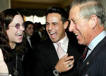 King Charles wrote to Ozzy Osbourne's family after his death (King Charles, Ozzy and X Factor finalist Chico seen together in 2006)