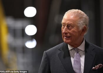 The King (pictured) is planning to excavate a a giant slurry pit in Norfolk, it has been claimed