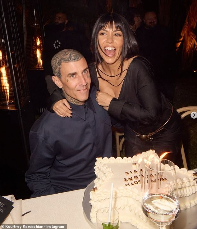 Kourtney Kardashian fans went into overdrive during the weekend as they believe the star, 46, has dropped a hint she is expecting a fifth child. The clue the fans think they spotted was in a photo from a recent post where she was wishing husband Travis Barker a happy 50th birthday