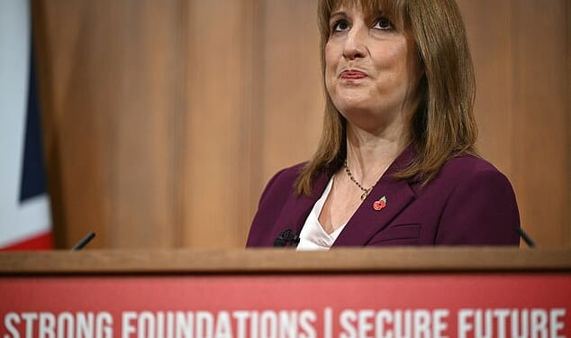 Chancellor of the Exchequer Rachel Reeves delivers a speech in Downing Street, ahead of the forthcoming Budget, on November 4