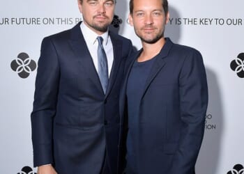 Leonardo DiCaprio and his best pal Tobey Maguire were reportedly surrounded by female fans as they as they partied into the early hours of the morning in London on Tuesday (Seen together in 2017)