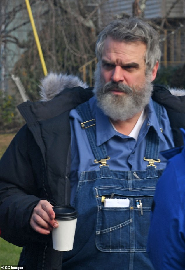 The singer, 40, stunned fans last month as she released her new album West End Girl, which details the brutal honesty of her relationship to actor David, 50 (pictured filming Evil Genius)