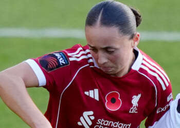 Liverpool Women star Mia Enderby stretchered off after suffering horror injury as match stopped for more than 10 minutes