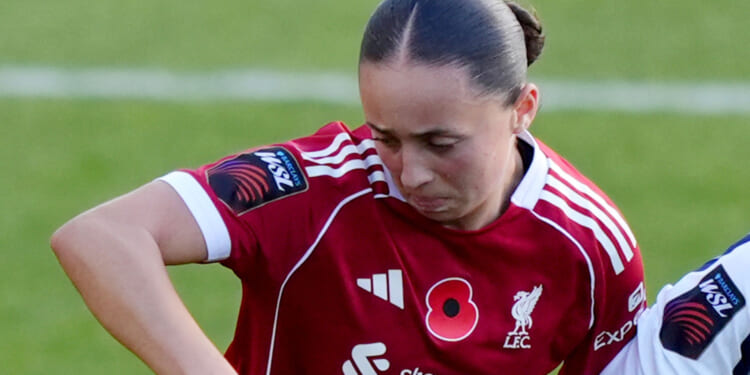 Liverpool Women star Mia Enderby stretchered off after suffering horror injury as match stopped for more than 10 minutes