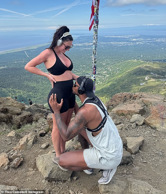 The couple announced they were expecting their first child together in July with a sweet photoshoot which showed off Olivia's bump.