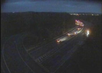 M40 closed after lorry crashes through barrier into two cars as drivers warned over hefty delays