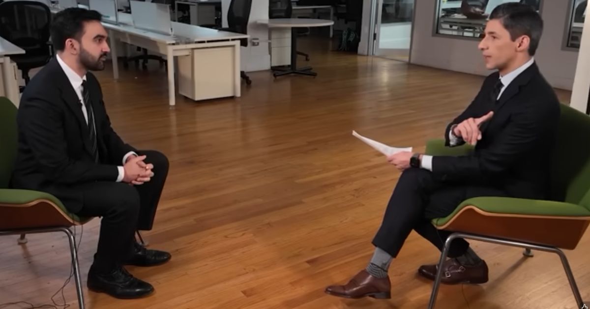 Mayor-elect Zohran Mamdani was nearly drowned out by police sirens as he talked with WPIX-TV's Dan Mannarino about cutting a NYPD program.