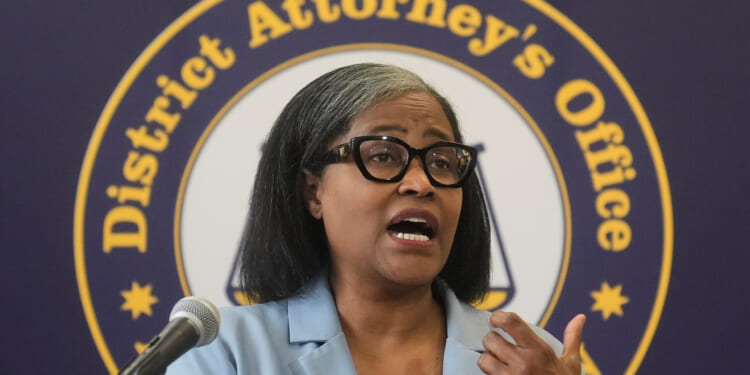 Alameda County District Attorney Ursula Jones Dickson speaks about charges for Cedric Irving, the suspect in the shooting of football coach John Beam, at a news conference Monday in Oakland, California.
