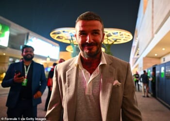 Sir David Beckham is one of a number of celebrities to descend on Qatar ahead of the penultimate race of the season