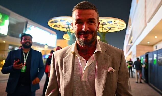 Sir David Beckham is one of a number of celebrities to descend on Qatar ahead of the penultimate race of the season