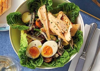 Tom rates the niçoise salad, with ‘high-quality tinned tuna, as is proper’