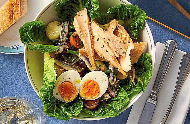 Tom rates the niçoise salad, with ‘high-quality tinned tuna, as is proper’