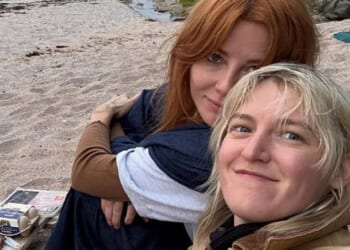 Lady Caroline, 41, (left) is engaged to Biba Thomas, 29, (right) who has made music videos for global stars including Calvin Harris and Sam Fender