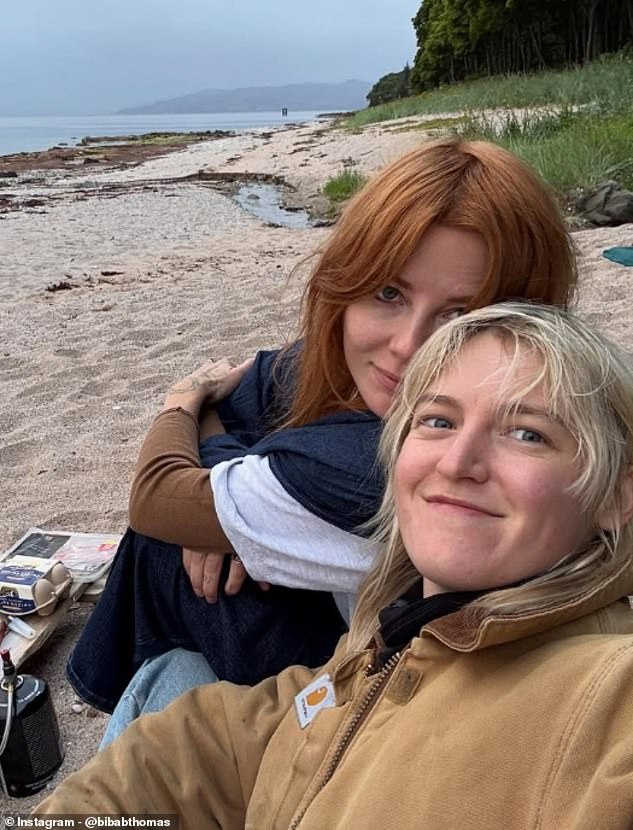 Lady Caroline, 41, (left) is engaged to Biba Thomas, 29, (right) who has made music videos for global stars including Calvin Harris and Sam Fender