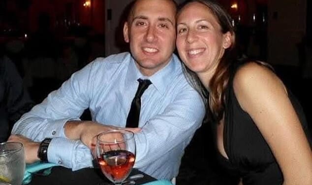 Brian DiBiasi (left), 40, and his fellow cop wife, Elizabeth DiBiasi (right), 43, were arrested in January after allegedly sharing nude images of themselves with their kids in the background