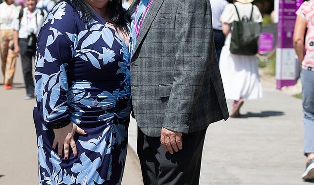 Lisa Riley revealed that she was 'very happily settled' as she spoke about her beloved fiancé Al during her stint in the I'm A Celebrity Jungle this week (pictured together in May 2024)