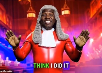David Lammy in a perilously tight red latex body suit as he launches into Britney Spears ’ 2000 hit, Oops!… I Did It Again in the latest very funny AI-generated satire from The Crewkerne Gazette