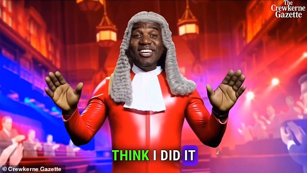 David Lammy in a perilously tight red latex body suit as he launches into Britney Spears ’ 2000 hit, Oops!… I Did It Again in the latest very funny AI-generated satire from The Crewkerne Gazette